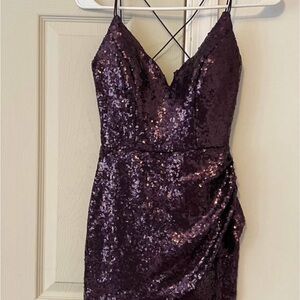 Purple Sequin Dress
